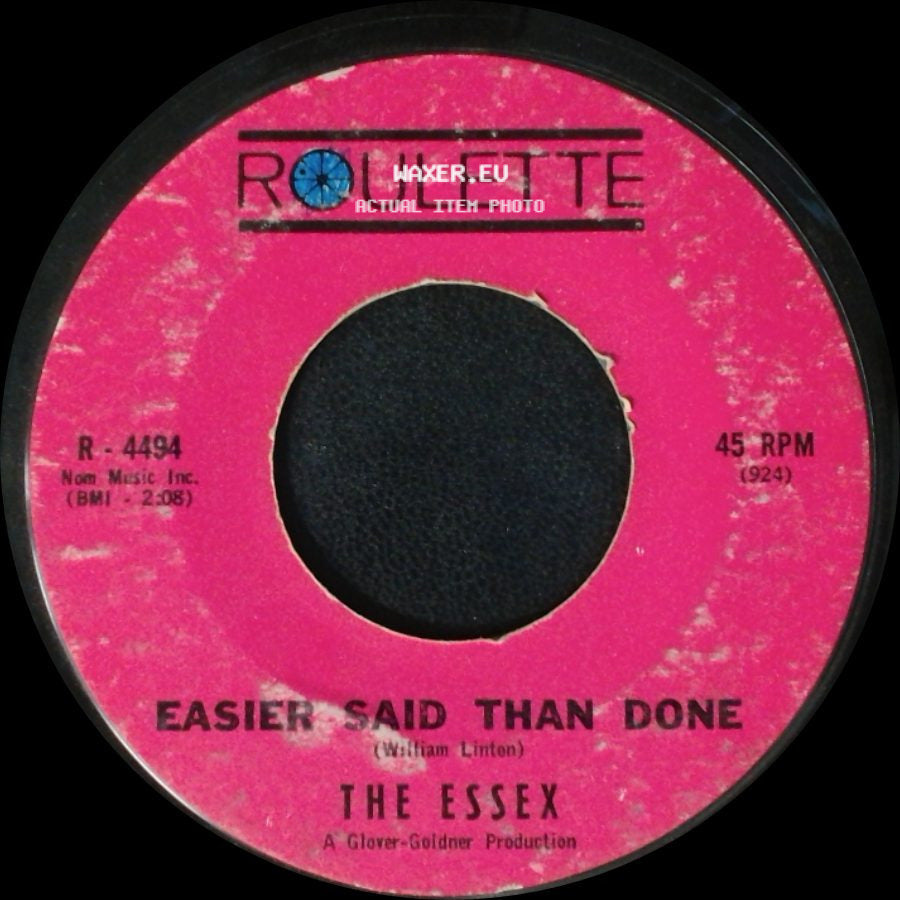 The Essex - Are You Going My Way / Easier Said Than Done side B