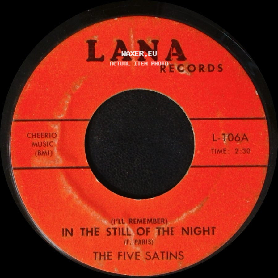 The Five Satins - The Jones Girl / (I'll Remember) In The Still Of The Night side B