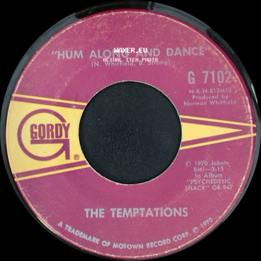 The Temptations - 'ungena Za Ulimwengu (Unite The World)' / Hum Along And Dance side B