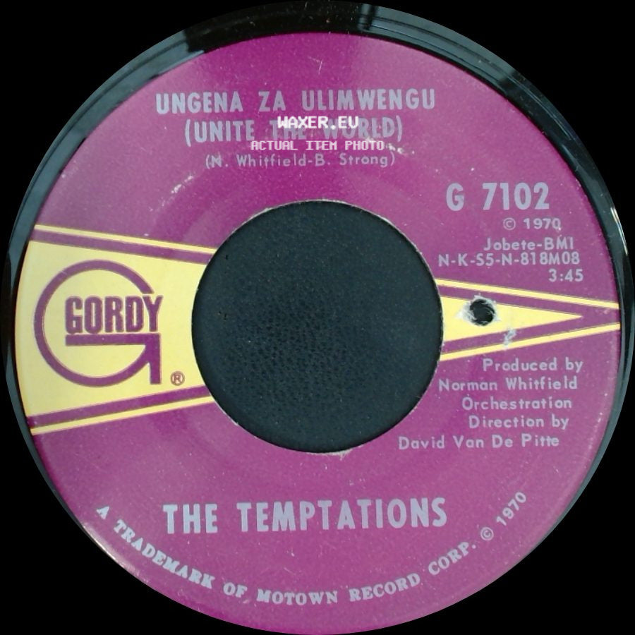 The Temptations - Hum Along And Dance / Ungena Za Ulimwengu (Unite The World) side B