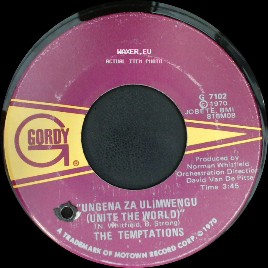 The Temptations - Hum Along And Dance / Ungena Za Ulimwengu (Unite The World) side B