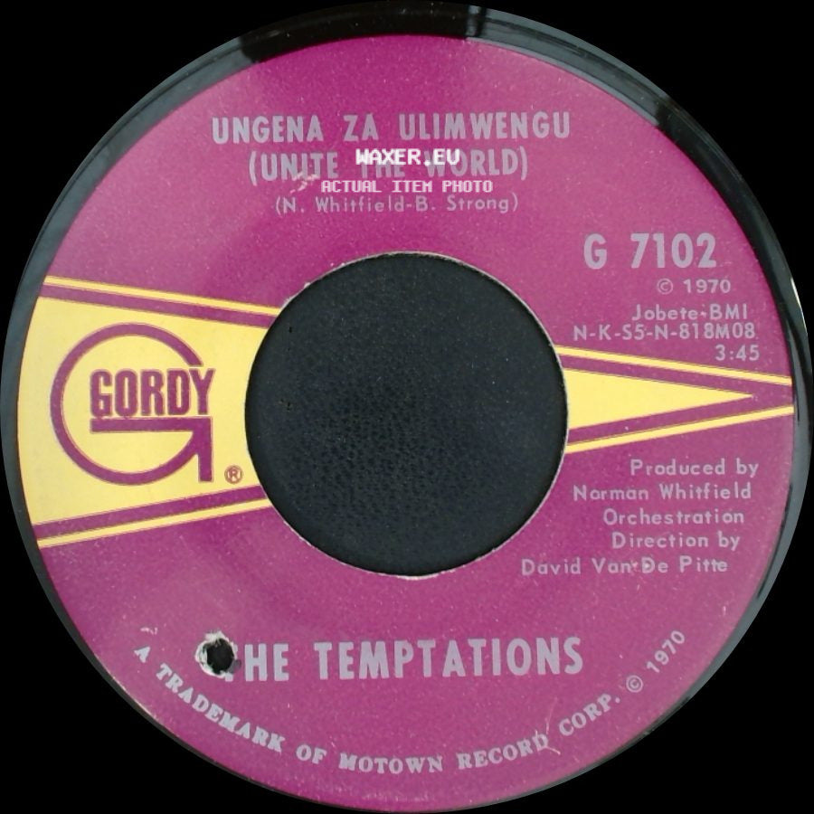 The Temptations - Hum Along And Dance / Ungena Za Ulimwengu (Unite The World) side B