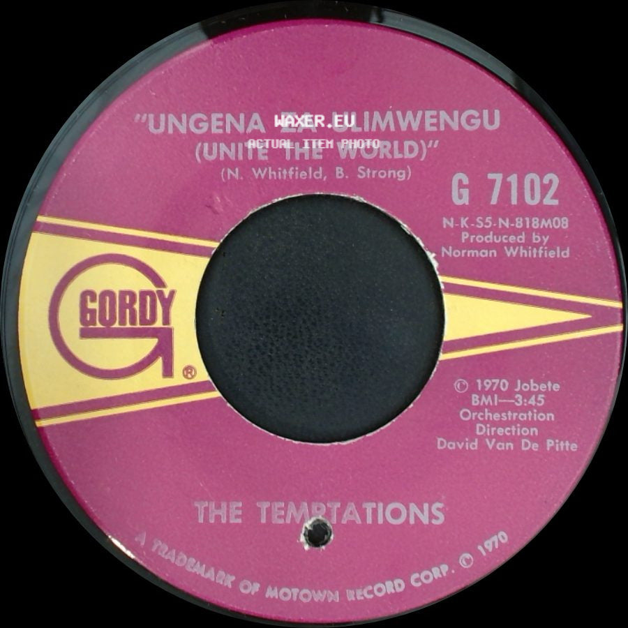 The Temptations - Hum Along And Dance / Ungena Za Ulimwengu (Unite The World) side B