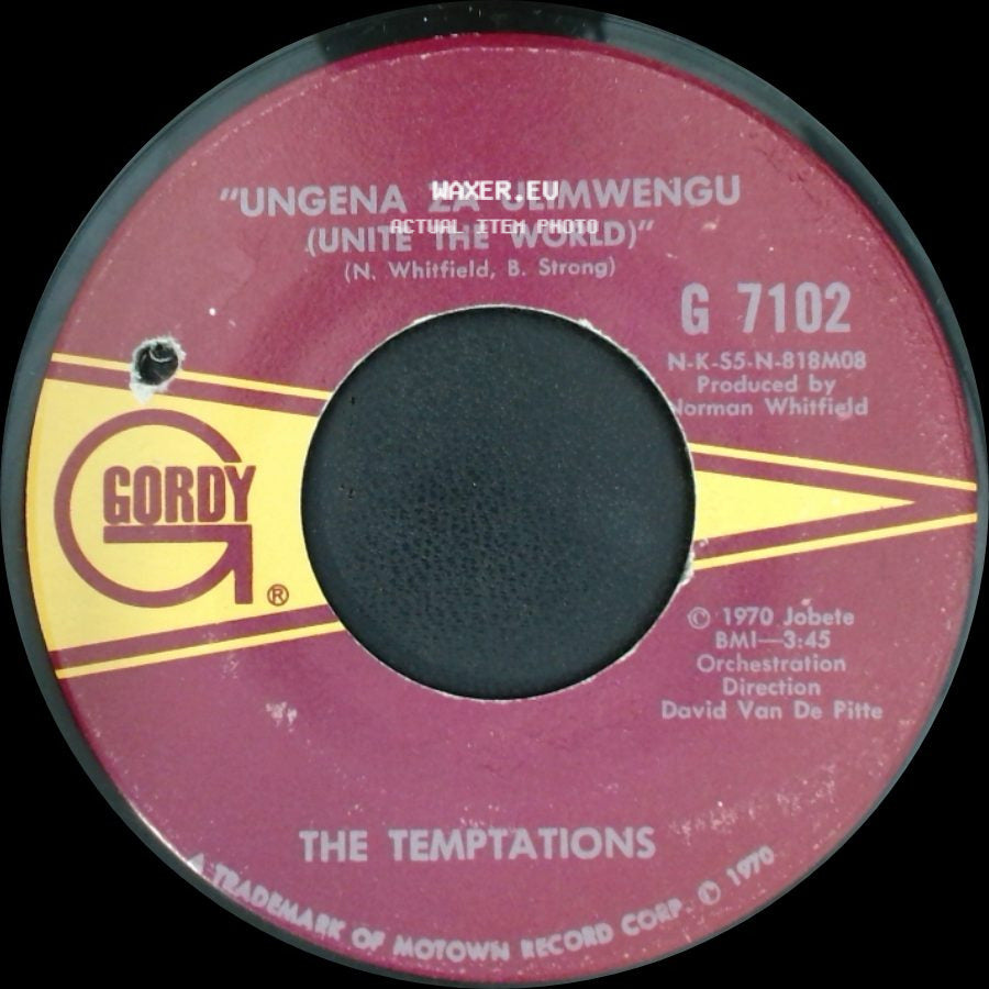 The Temptations - Ungena Za Ulimwengu (Unite The World) / Hum Along And Dance side A