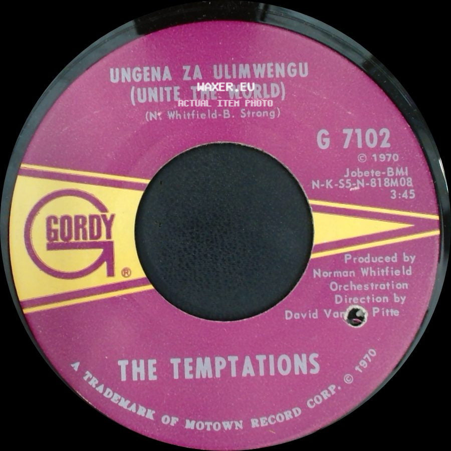 The Temptations - Ungena Za Ulimwengu (Unite The World) / Hum Along And Dance side A