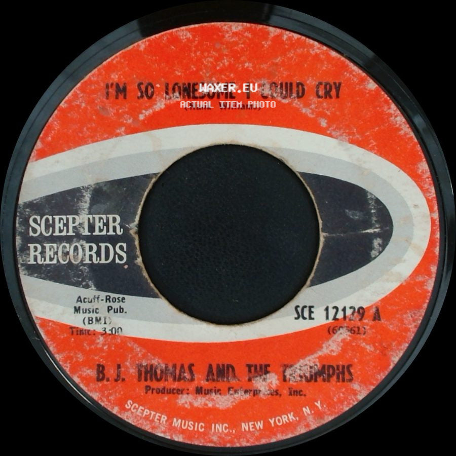 B. J. Thomas And The Triumphs - Candy Baby / I'm So Lonesome I Could Cry side B