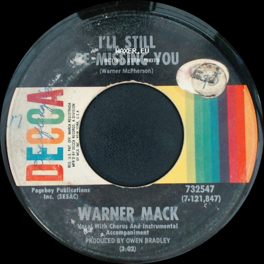 Warner Mack - I'll Still Be Missing You / Sunshine Bring Back My Sunshine side A