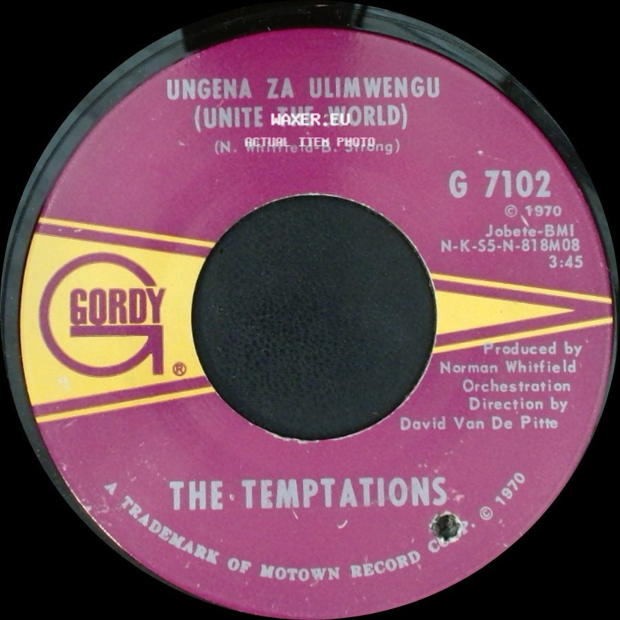The Temptations - Hum Along And Dance / Ungena Za Ulimwengu (Unite The World) side B