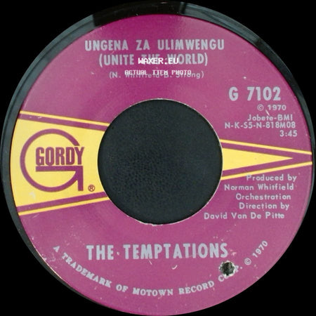 The Temptations - Hum Along And Dance / Ungena Za Ulimwengu (Unite The World) side B