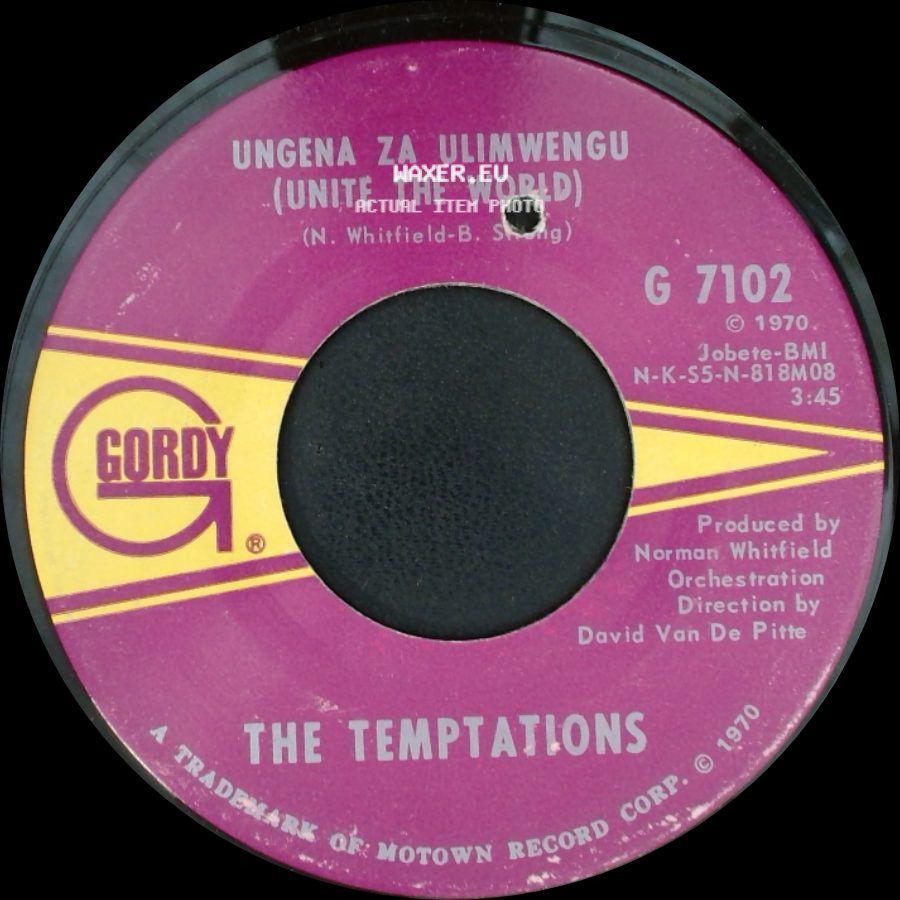 The Temptations - Hum Along And Dance / Ungena Za Ulimwengu (Unite The World) side B