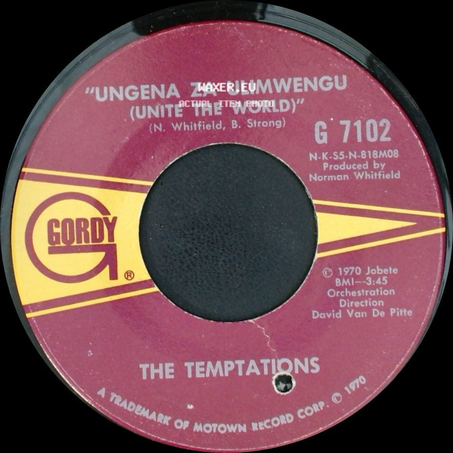 The Temptations - 'ungena Za Ulimwengu (Unite The World)' / Hum Along And Dance side A