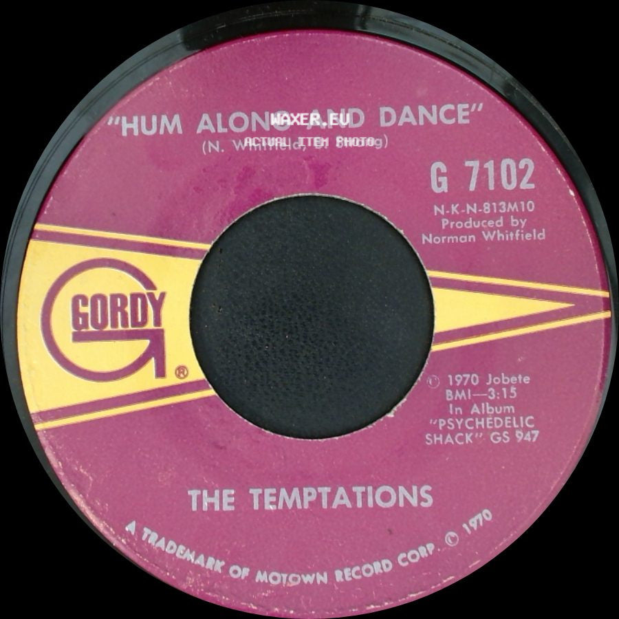 The Temptations - Ungena Za Ulimwengu (Unite The World) / "Hum Along And Dance" side B