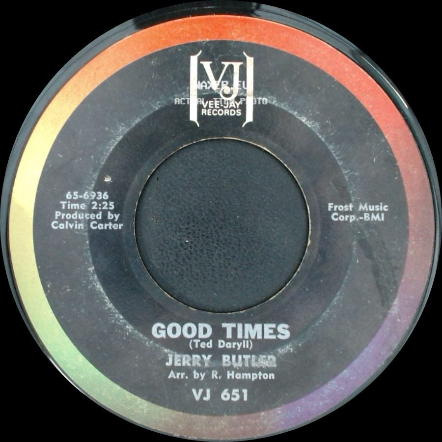 Jerry Butler - I've Grown Accustomed To Her Face / Good Times side B