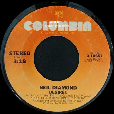 Neil Diamond - Desireé / Once In A While side A