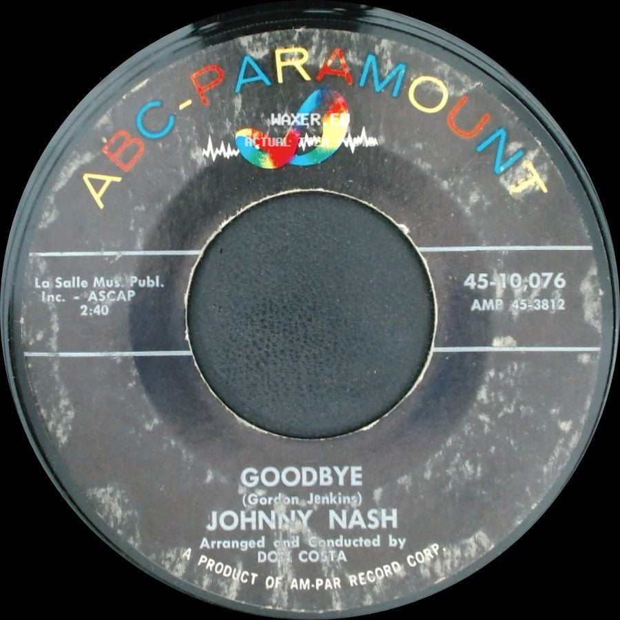 Johnny Nash - A Place In The Sun / Goodbye side B