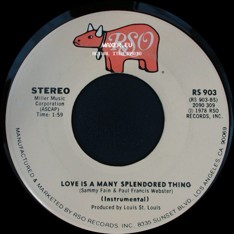 Olivia Newton-John - Love Is A Many Splendored Thing / Hopelessly Devoted To You side A