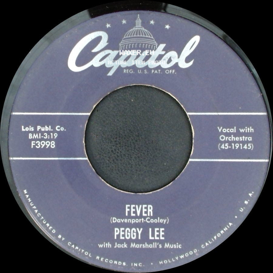 Peggy Lee - You Don't Know / Fever side B