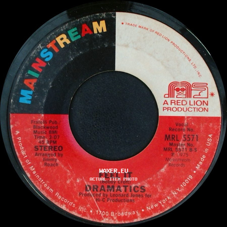 Dramatics - No Rebate On Love / Feel It side B
