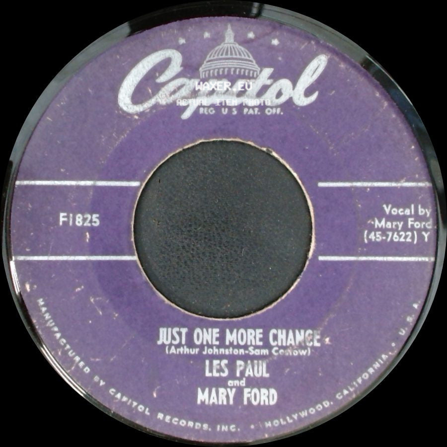 Les Paul And Mary Ford / Les Paul - Just One More Chance / Jazz Me Blues side A