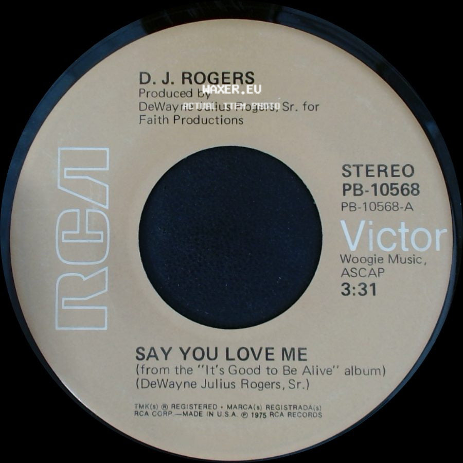 D. J. Rogers - (It's Alright Now) Think I'll Make It Anyhow / Say You Love Me side B