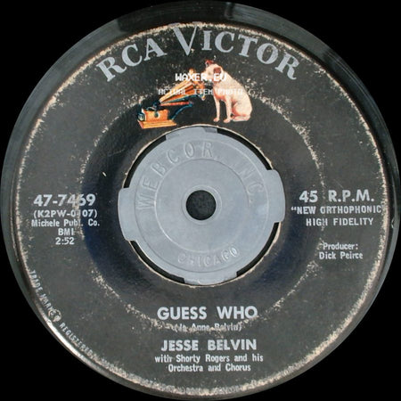 Jesse Belvin - Guess Who / My Girl Is Just Enough Woman For Me side A