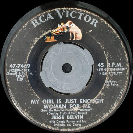 Jesse Belvin - Guess Who / My Girl Is Just Enough Woman For Me side B