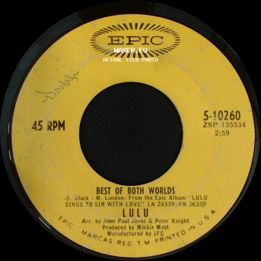 Lulu - Love Loves To Love Love / Best Of Both Worlds side B