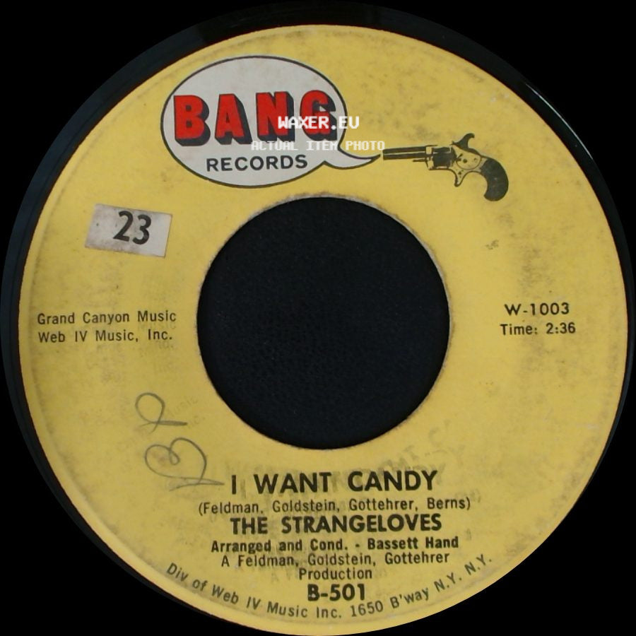 The Strangeloves - It's About My Baby / I Want Candy side B