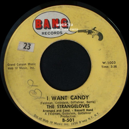 The Strangeloves - It's About My Baby / I Want Candy side B