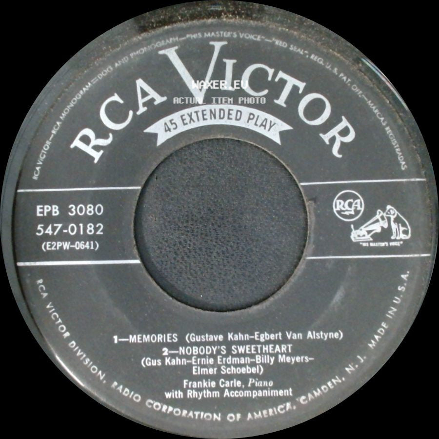 Frankie Carle - Memories / Nobody's Sweetheart / I Can't Give You Anything But Love / Someday Sweetheart side A
