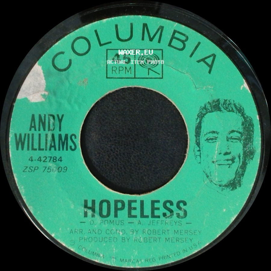 Andy Williams - Hopeless / The Peking Theme (So Little Time) side A