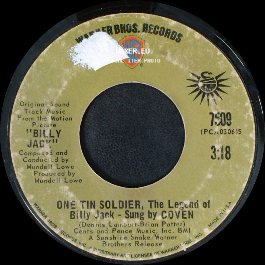 Coven - I Think You Always Knew (The Theme From Billy Jack) / One Tin Soldier, The Legend Of Billy Jack side B