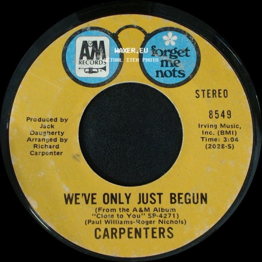 Carpenters - We've Only Just Begun / For All We Know side A