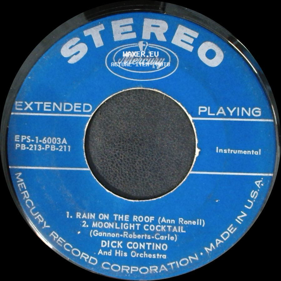 Dick Contino And His Orchestra - By The Light Of The Silvery Moon / Sunrise Serenade / Rain On The Roof / Moonlight Cocktail side B