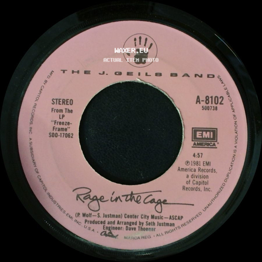 The J. Geils Band - Centerfold / Rage In The Cage side B