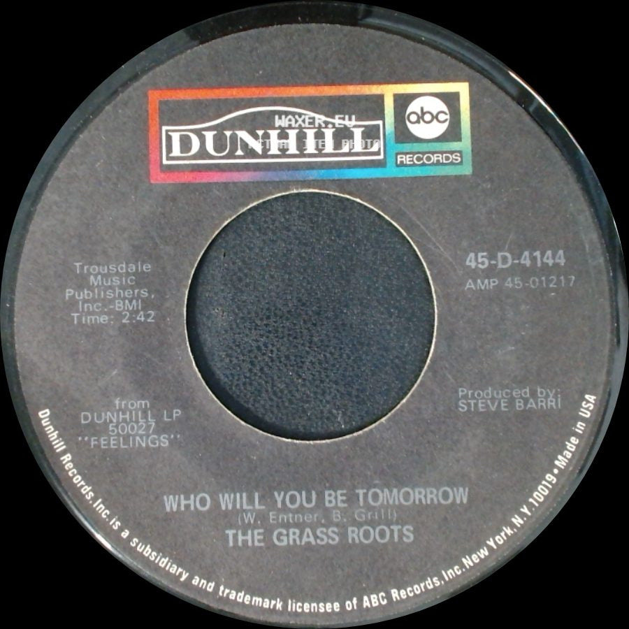 The Grass Roots - Midnight Confessions / Who Will You Be Tomorrow side B