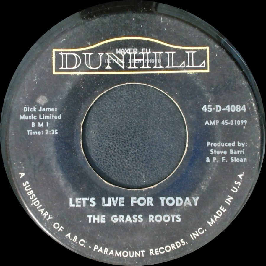 The Grass Roots - Depressed Feeling / Let's Live For Today side B