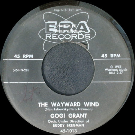 Gogi Grant - The Wayward Wind / No More Than Forever side A