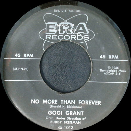 Gogi Grant - The Wayward Wind / No More Than Forever side B