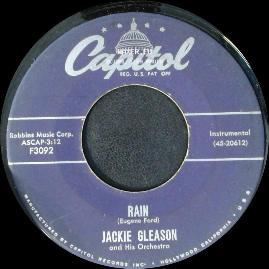 Jackie Gleason And His Orchestra - Rain / I'll Never Be The Same side A