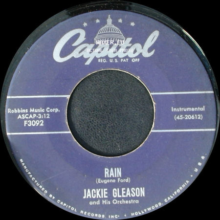 Jackie Gleason And His Orchestra - Rain / I'll Never Be The Same side A