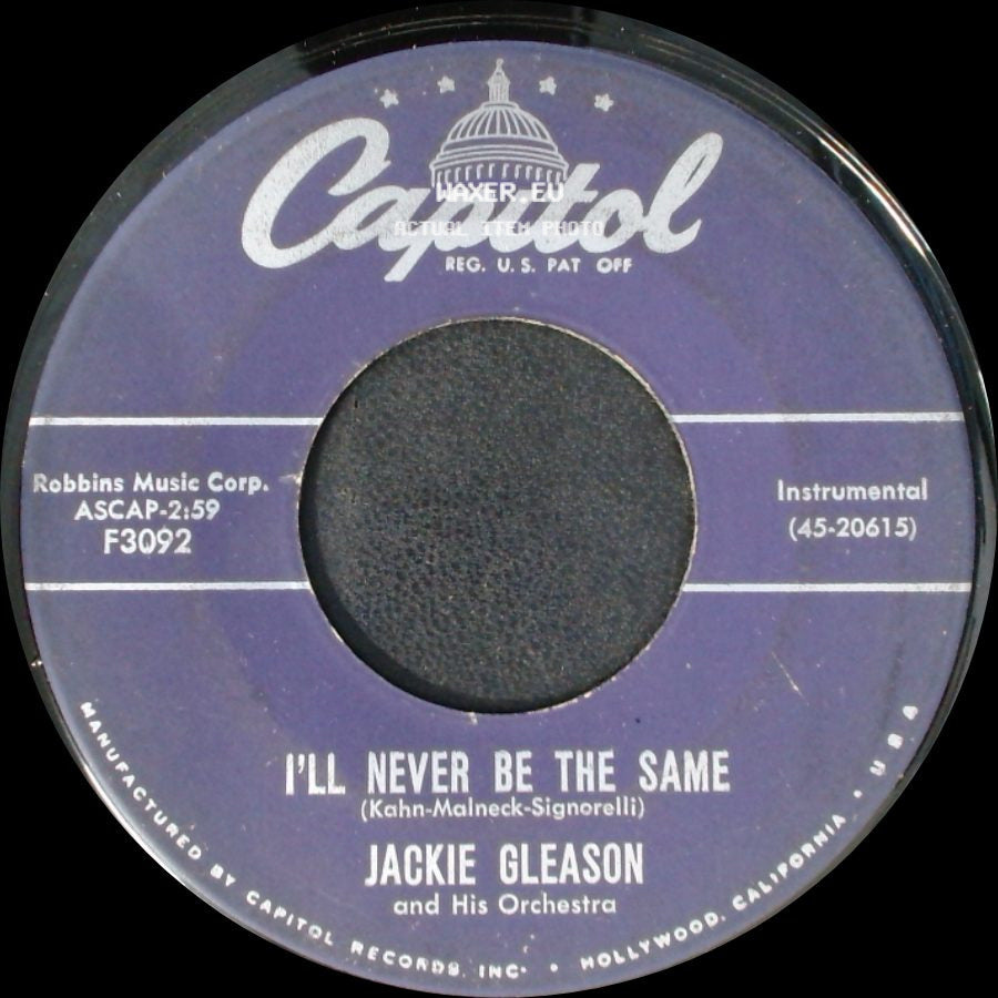 Jackie Gleason And His Orchestra - Rain / I'll Never Be The Same side B