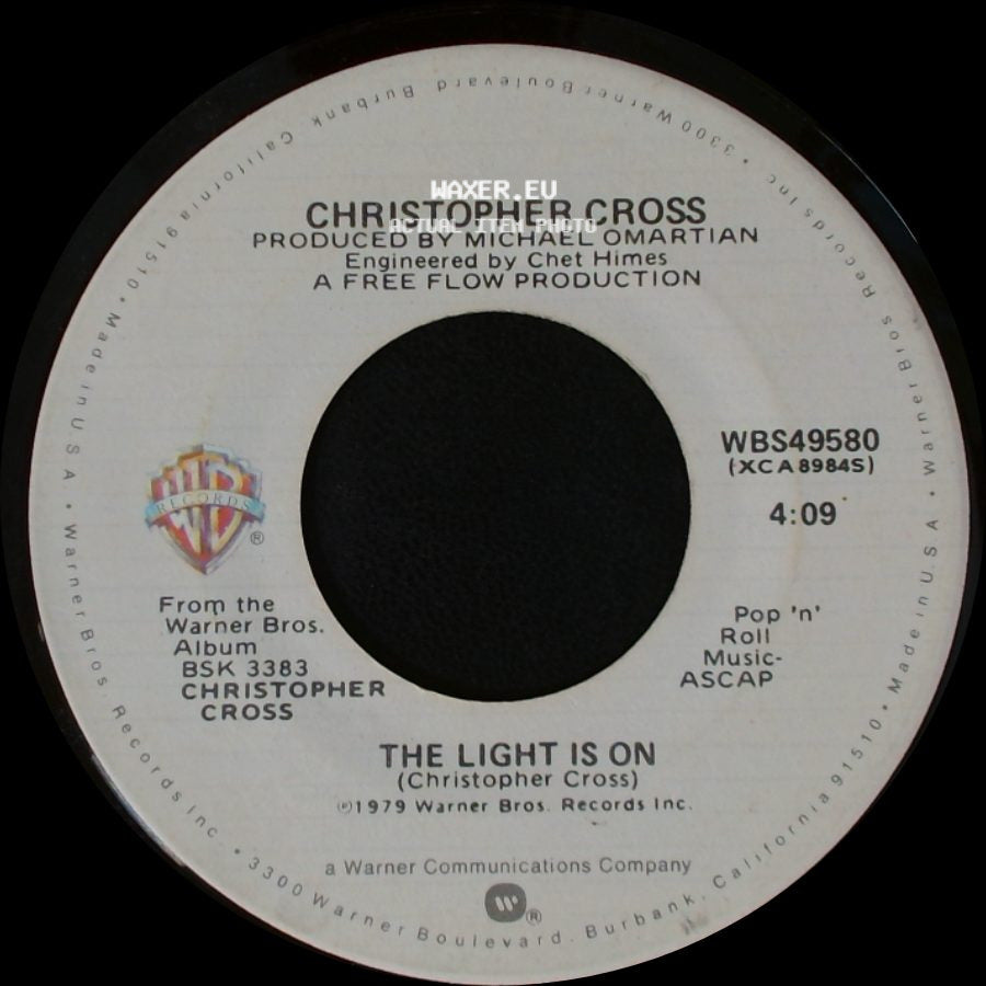 Christopher Cross - Never Be The Same / The Light Is On side B