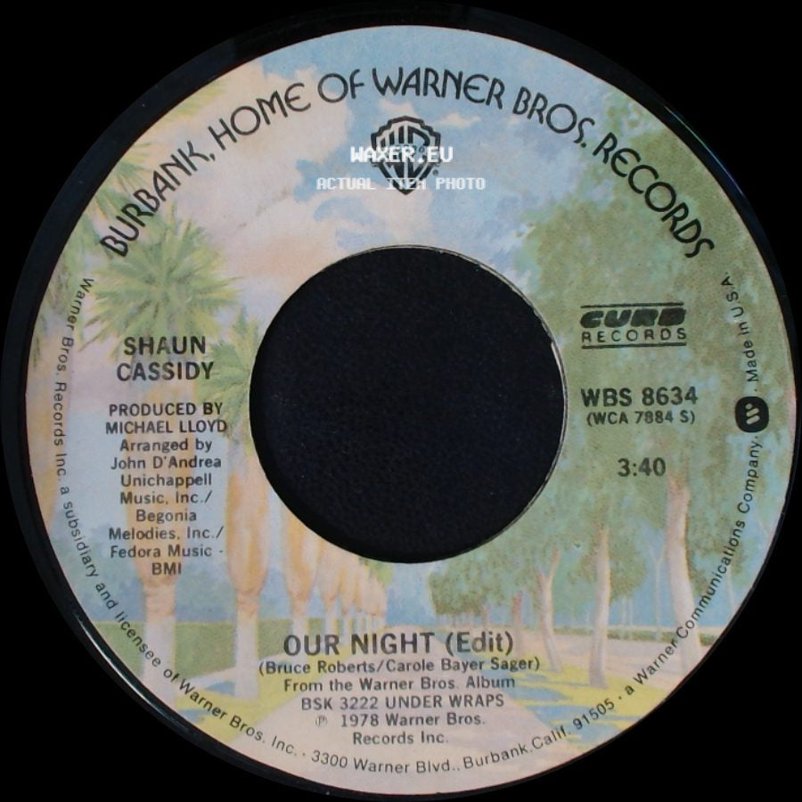 Shaun Cassidy - Right Before Your Skies / Our Night (Edit) side B