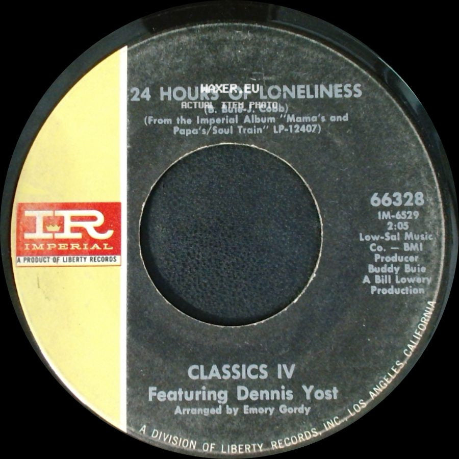 Classics Iv Featuring Dennis Yost - Stormy / 24 Hours Of Loneliness side B