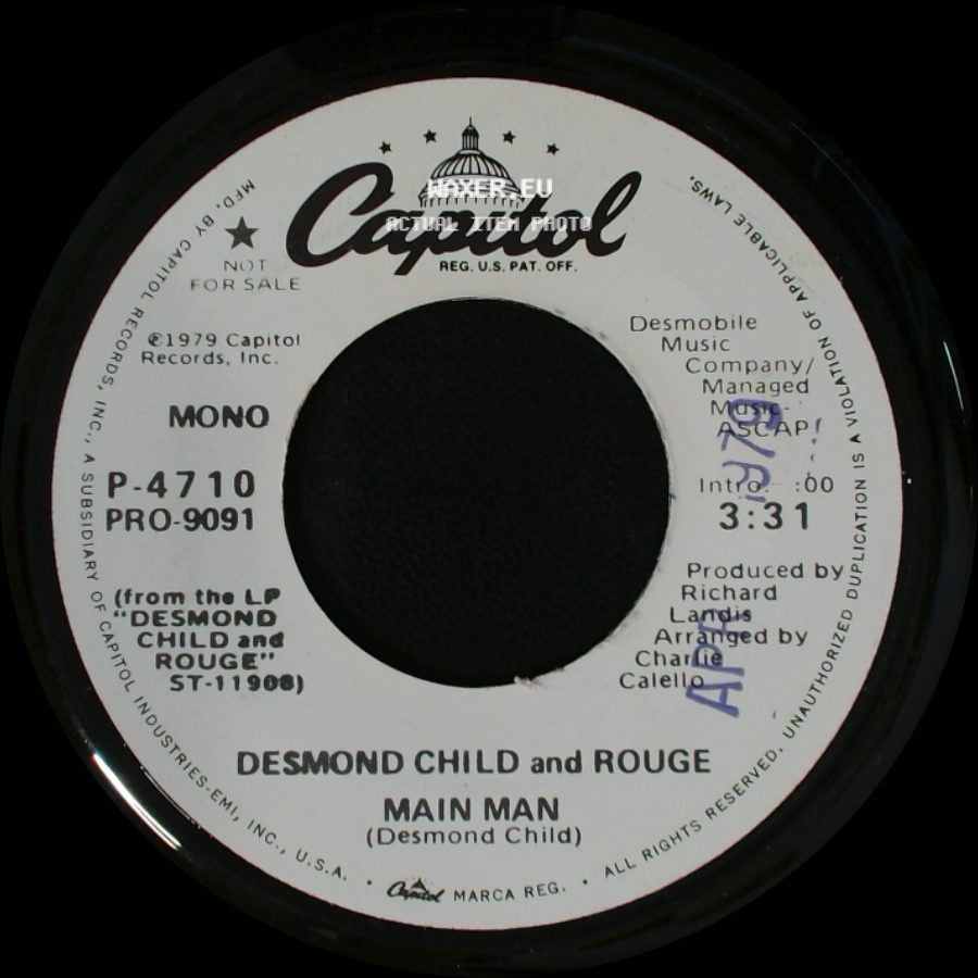 Desmond Child And Rouge - Main Man / Main Man side B