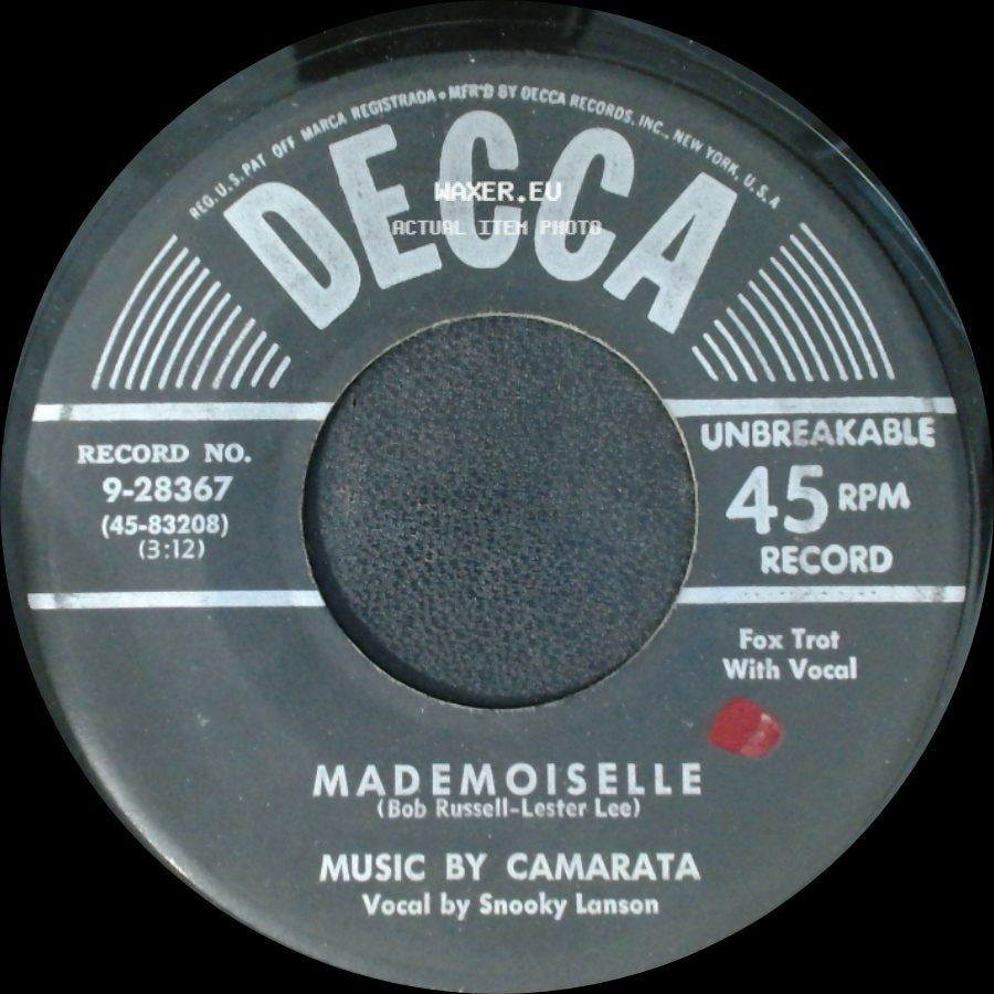 Music By Camarata - Mademoiselle / Jambalaya side A
