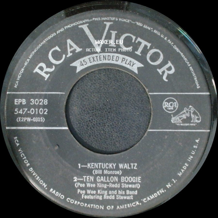Pee Wee King And His Band Featuring Redd Stewart - Silver And Gold / Bull Fiddle Boogie / Kentucky Waltz / Ten Gallon Boogie side B