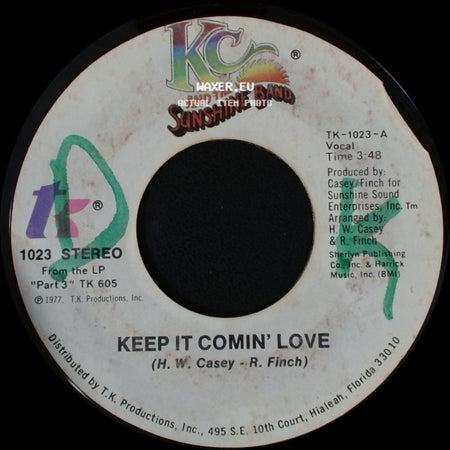 Kc And The Sunshine Band - Keep It Comin' Love / Baby I Love You side A