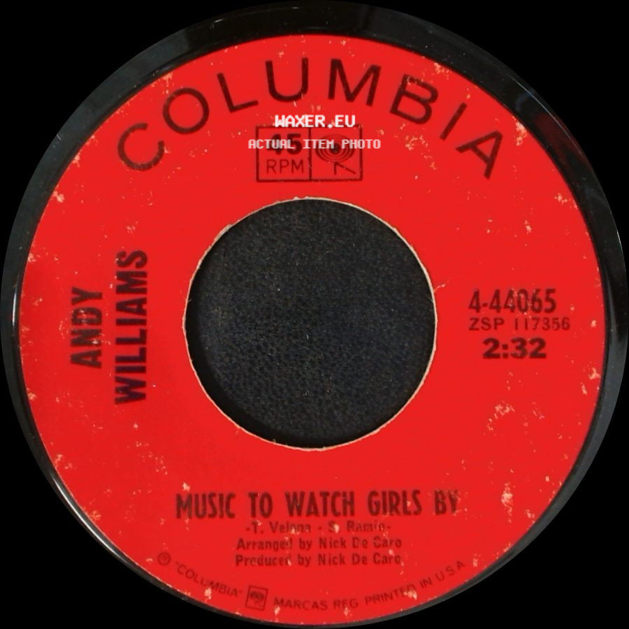 Andy Williams - The Face I Love / Music To Watch Girls By side B